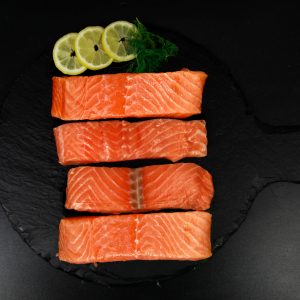 Frozen Fish: Salmon Fillets Centre Cuts 4 x 140-170g title=