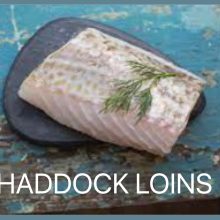 Frozen Haddock: Haddock Loins (Skin On) 4 x (7-10) oz title=
