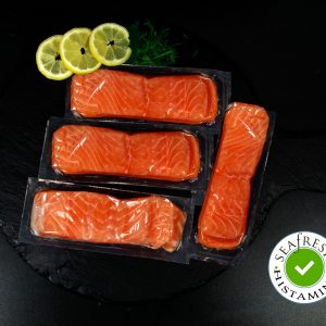 Frozen Fish: Organic Scottish Salmon Fillets 4 x 140-170g title=
